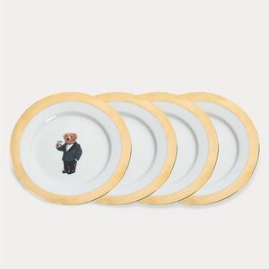 Ralph Lauren Thompson Polo Bear Plate Gift Set of 4